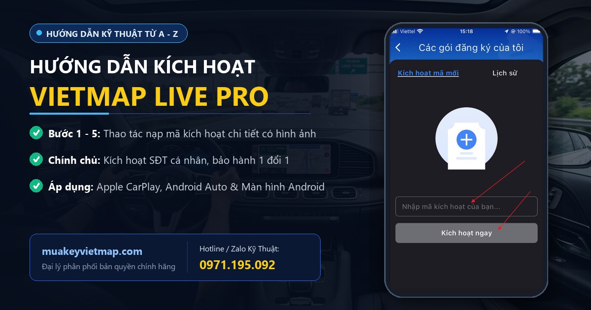 Hướng Dẫn Kích Hoạt Key Vietmap Live Pro Từ A-Z (Có Hình Ảnh Chi Tiết)